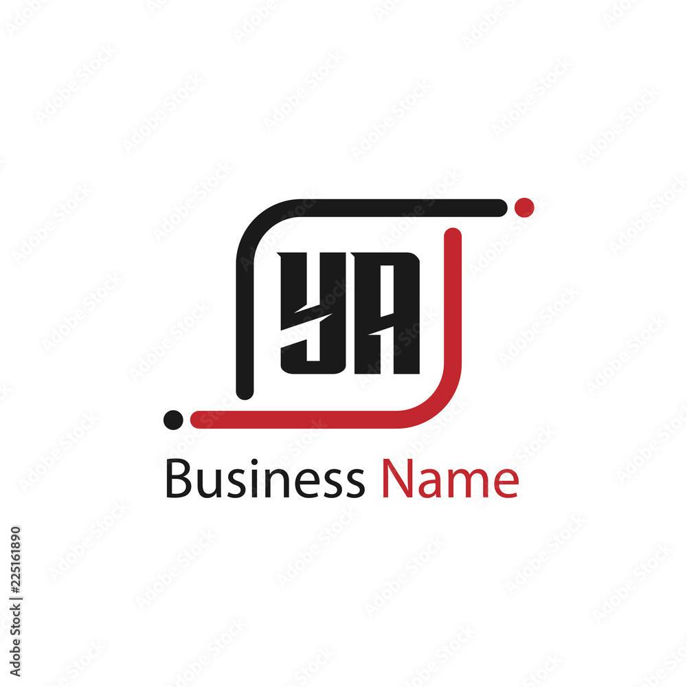 Initial Letter YA Logo Template Design Stock Vector | Adobe Stock
