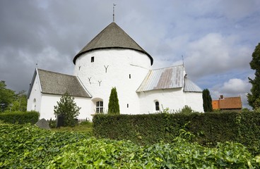 Wall Mural - Defensive round church in Nylars, Bornholm, Denmark