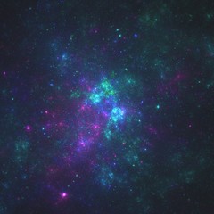 computer generated nebula of color fractal background wallpaper