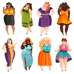 Wall Mural - Plump Women Set