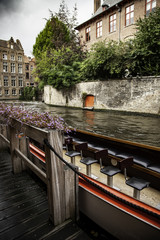 Wall Mural - Bruges medieval canals