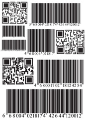 realistic bar code icon. a modern simple flat barcode. marketing, the concept of the internet.