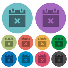 Sticker - Cancel schedule color darker flat icons