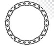 vector round frame of chains isolated on transparent background