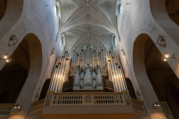 Inside the Turku Cathedral. Competed in year 1300. The central church of Evangelical Lutheran Church of Finland.