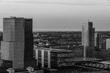 Fototapeta Miasta - The hague city skyline viewpoint black and white, Netherlands