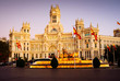 Fountain of the Cibeles and Palace of Communication, Culture and Citizenship Centre in the Cibeles Square of Madrid, toned
