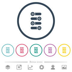 Poster - Fine tune flat color icons in round outlines