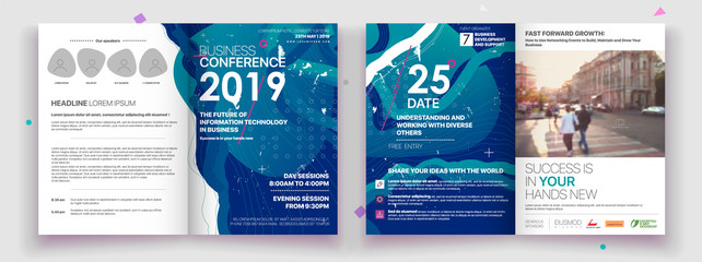Canvas Print - Brochure, annual report, design templates for leaflets, business paper, A4 format covers. Vector illustration for a business presentation, corporate document or template layout.