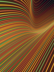Wall Mural - Digital colored lines abstract background. 3d rendering