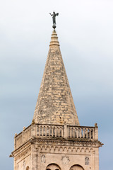 Poster - Bell tower of the Zadar Cathedral of St. Anastasia in Zadar, Croatia. The tower construction started in 1452 and finished in 1893.