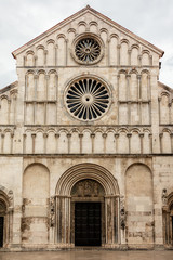 Sticker - Zadar Cathedral of St. Anastasia in Zadar, Croatia, constructed in the Romanesque style during the 12th and 13th centuries.