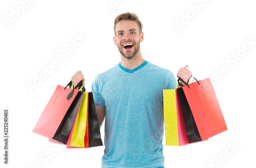 online shopping bag man