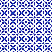 Blue And White Pattern Seamless