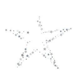 Wall Mural - Silver star vector banner. Simple form. Template , card, vip, exclusive, certificate, gift luxury privilege voucher store present shopping