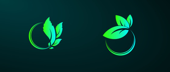 Poster - leaf logo icon