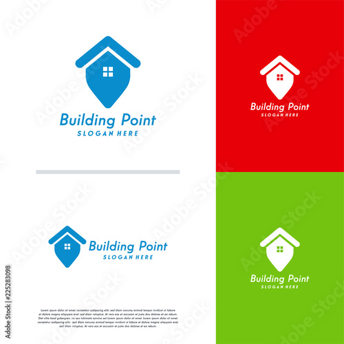 Building Point Logo Designs Concept Vector House Building Point Logo Designs Concept Vector House Template