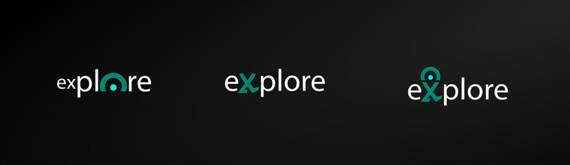 Wall Mural - explore logo icon