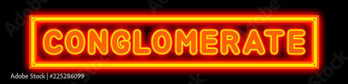 Fotomural Conglomerate - glowing text on black background