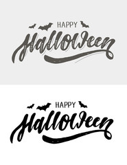 Sticker - Happy Halloween lettering Calligraphy Brush Text Holiday Vector Sticker Gold