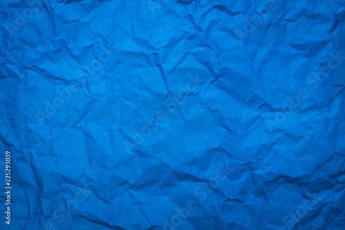 Crumpled Of Blue Paper Sheet Texture Background Abstract