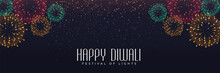 Festival Fireworks Banner For Diwali