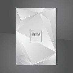 Wall Mural - white gray polygon abstract gradient creative design background