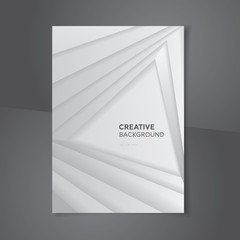 Wall Mural - abstract creative white gray annual report cover design background a4 proportion