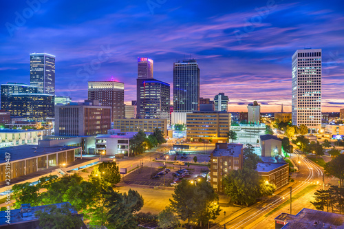 Fototapeta na szkło Tulsa, Oklahoma, USA Skyline
