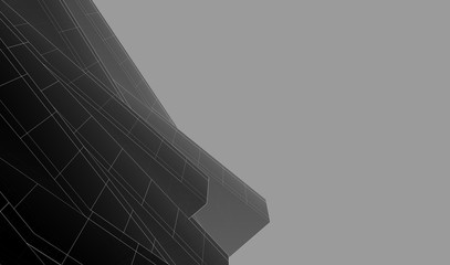 abstract architecture 3d illustration