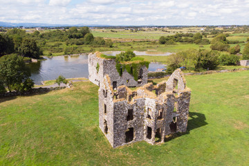 Wall Mural - An Aerial View of Annaghkeen Castle in Ireland