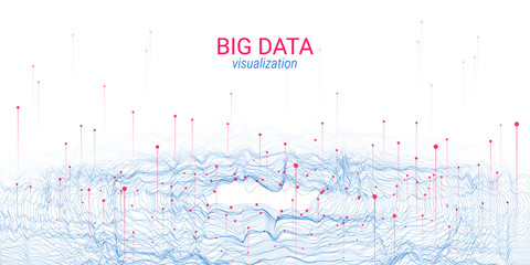 Wall Mural - futuristic abstraction. big data visualization.
