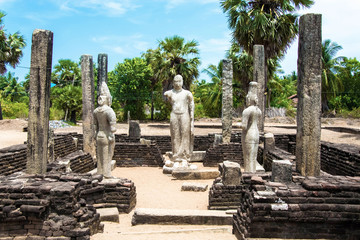 Ruins at Muhudu Maha Viharaya in Potuvil, Sri Lanka