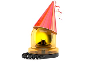 Wall Mural - Emergency siren with party hat