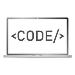 Wall Mural - coding icon. coding in computer isolate on white background.