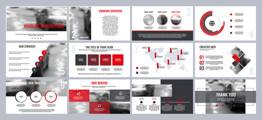 Business presentation templates from infographic elements.