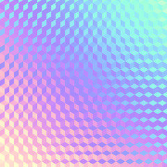 Fototapete - Blurred background. Geometric abstract pattern in low poly style. Effect of a glass. Small cubes. Vector image.