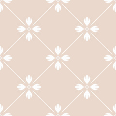 Wall Mural - abstract floral seamless pattern with flowers, netting and leaves