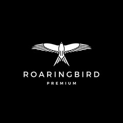 Wall Mural - roaring bird logo vector icon illustration