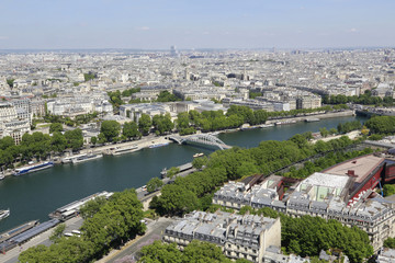 Wall Mural - Beautiful aerial view from Eiffel Tower on Paris