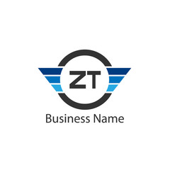 Wall Mural - Initial Letter ZT Logo Template Design