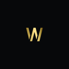 Abstract Letter WA Logo Design Using Letter W A