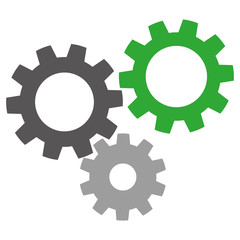 Wall Mural - gears machinery isolated icon