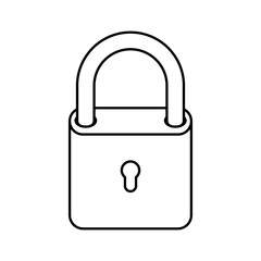 padlock locked isolated icon