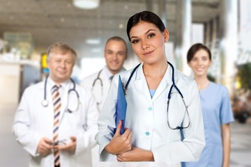 Canvas Print - Confident Medical team at hospital