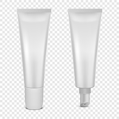 vector realistic 3d white blank glossy closed and opened lip balm stick or hygienic lipstick in tube