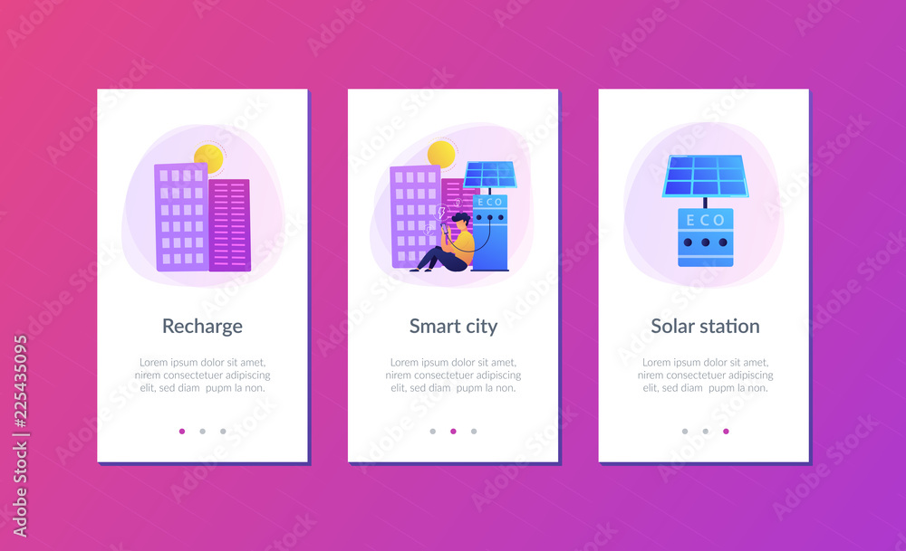 Man charges smartphone from solar recharge station. Ecological ...