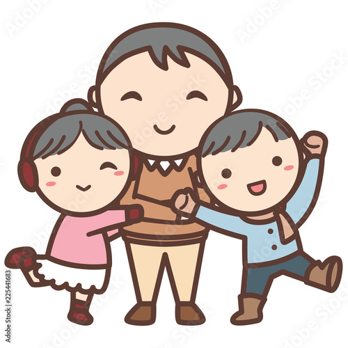 親子家族 父息子娘 Stock Illustration Adobe Stock 親子家族 父息子娘 Stock Illustration Adobe Stock