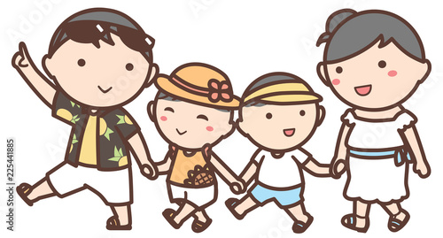 親子家族でおでかけ夏旅行 父母息子娘 Stock イラスト Adobe Stock 親子家族でおでかけ夏旅行 父母息子娘 Stock イラスト Adobe Stock