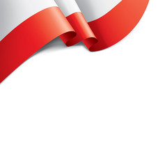 Poland flag, vector illustration on a white background